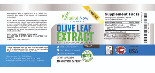 Super Strength Olive Leaf Extract 120 count