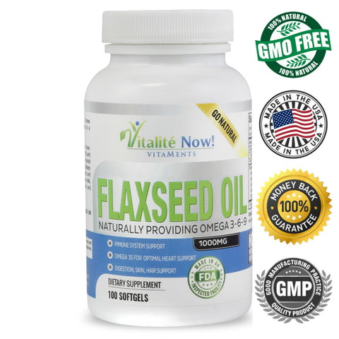 Organic Flaxseed Oil Softgels 100 count