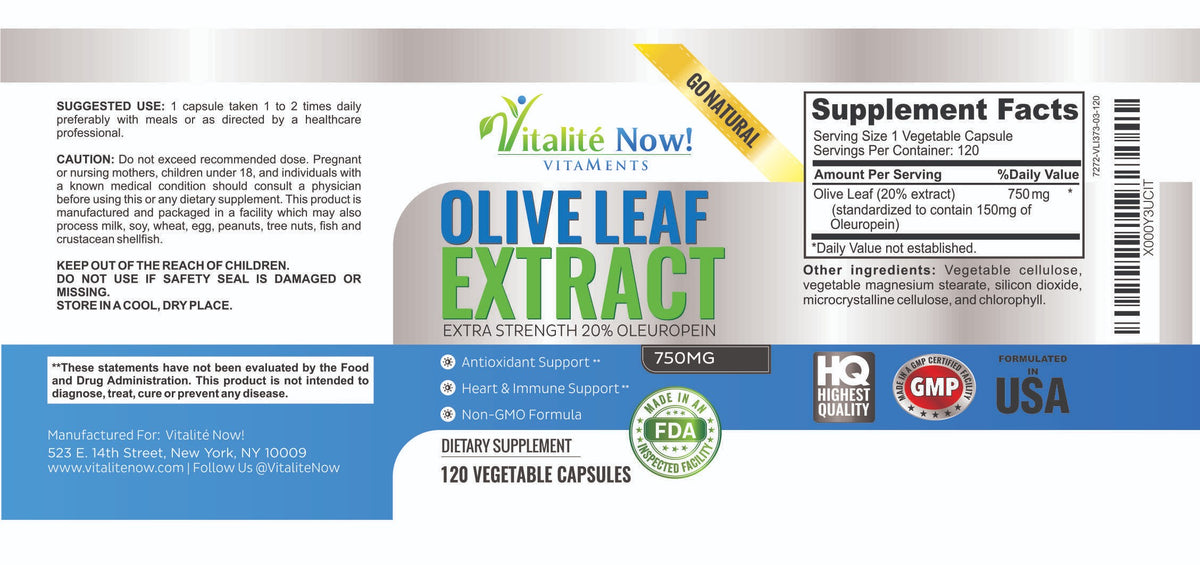 Olive Leaf Extract 120 count