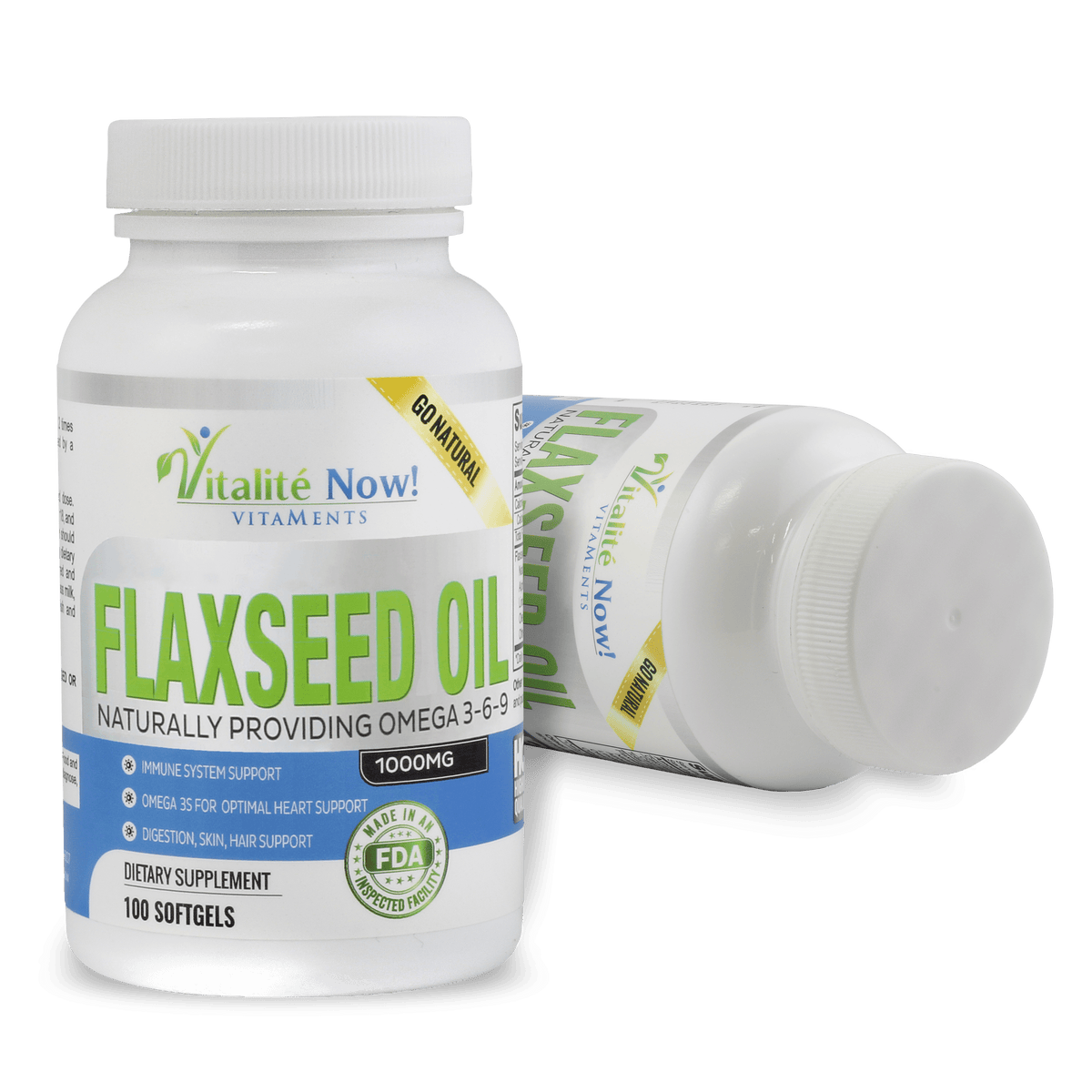 Organic Flaxseed Oil Softgels 100 count